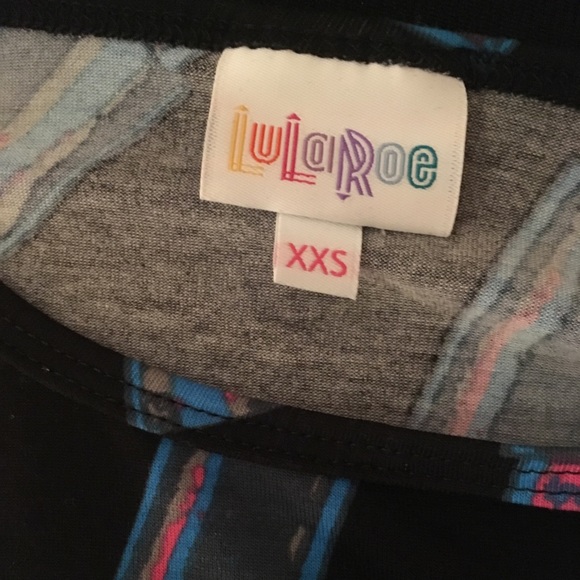 đź’„Lipstick Black/Pink LuLaRoe Irma Tunic - NWT Size XXS - Picture 7 of 8